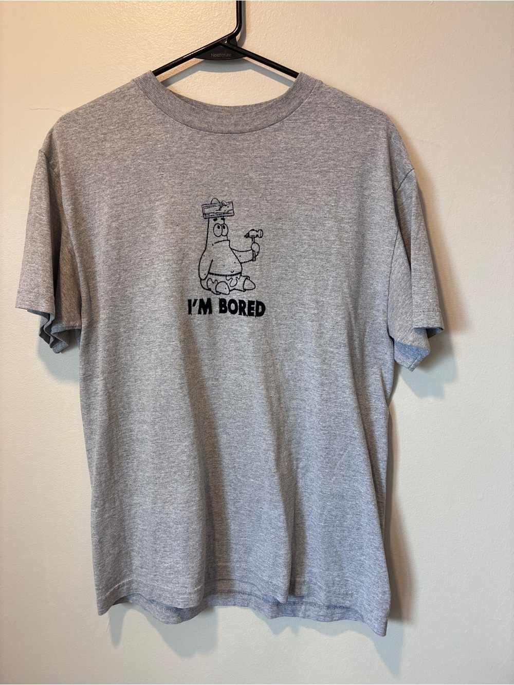 SpongeBob Gray 'I'm Bored' Graphic T-Shirt